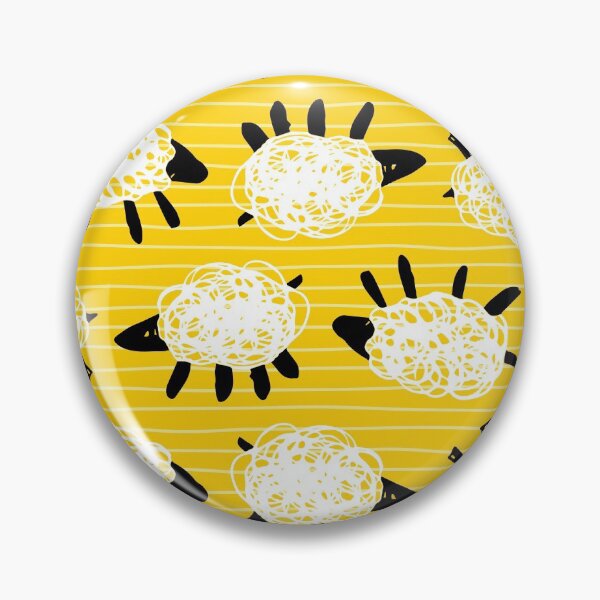 Item preview, Vector yellow cottonball sheep doodle cute illustration with stripes designed and sold by jamiesoondesign.