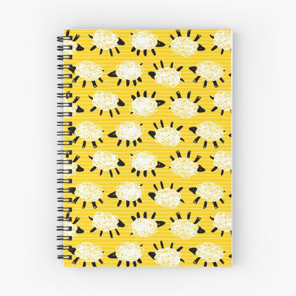 Item preview, Vector yellow cottonball sheep doodle cute illustration with stripes designed and sold by jamiesoondesign.