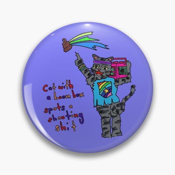 Item preview, Cat with boombox spots a shooting sh*t designed and sold by MickeyLaLa.