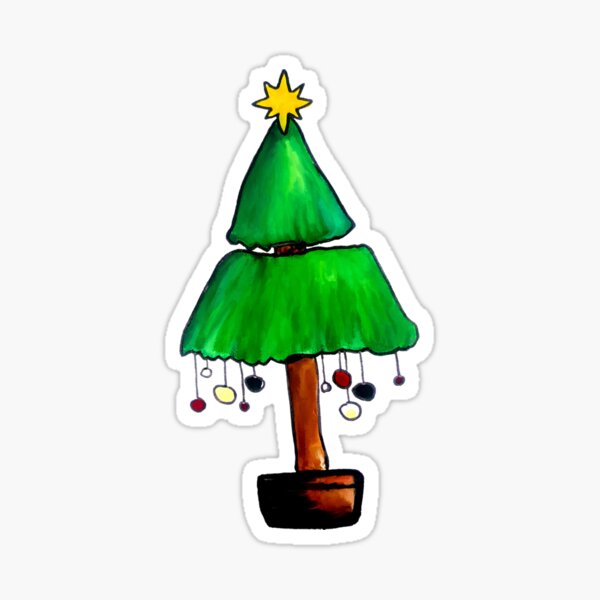 Christmas tree with ornaments Sticker