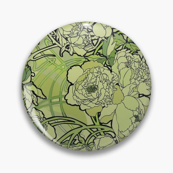 Artikelvorschau, Alphonse Mucha - Blumen Textil,grün entworfen und verkauft von kinsley45.
