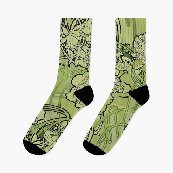 Item preview, alphonse mucha - flowers  textile,green  designed and sold by kinsley45.
