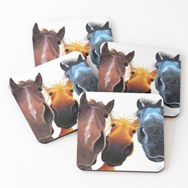 Item preview, HaPPY HoRSe PRiNT ' RoDNeY, PiNeaPPLe & BuRT ' BY SHiRLeY MacARTHuR designed and sold by Shirley MacArthur Art.
