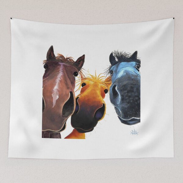 Item preview, HaPPY HoRSe PRiNT ' RoDNeY, PiNeaPPLe & BuRT ' BY SHiRLeY MacARTHuR designed and sold by Shirley MacArthur Art.
