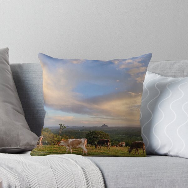 Item preview, Maleny Sunset With Glasshouse Mountains & Cows designed and sold by Andrew Goodall.