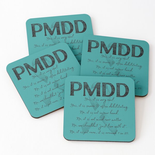 Item preview, PMDD Awareness and Myths. Darkness of depression, Teal for Insight, Turquoise for Balance. 1 in 20, it is very real and often debilitating. designed and sold by Orianah.
