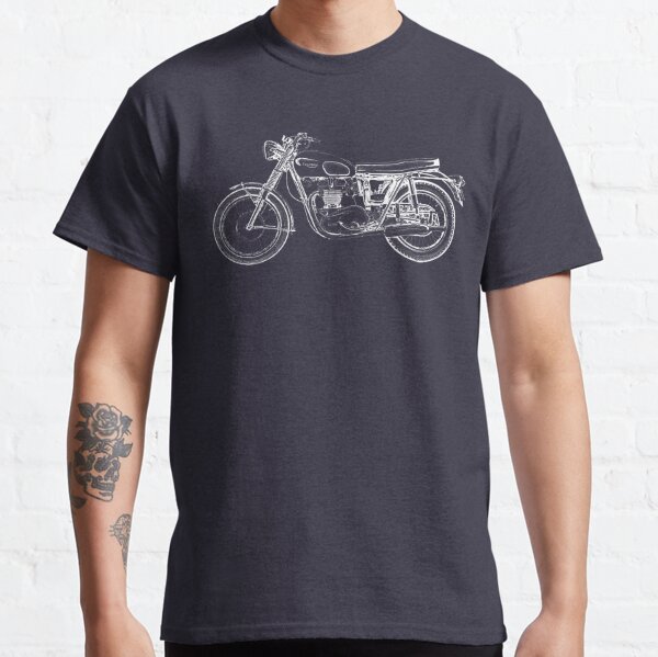 Triumph Vintage Motorcycle Bike Sketch Classic T-Shirt
