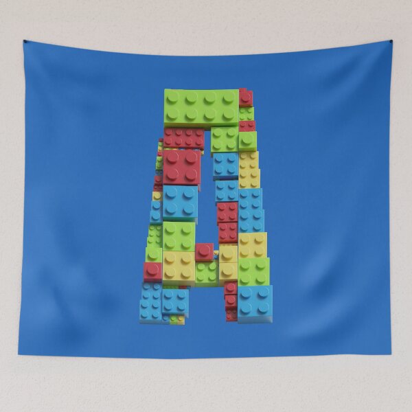 Item preview, Building Brick Initial A in Primary Colors designed and sold by TheFlyingPug.