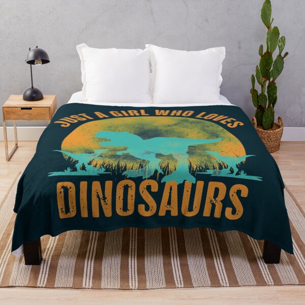 Item preview, JUST A GIRL WHO LOVES DINOSAURS Vintage Letterpress Classic Funny Retro Sunset Distressed Phrase designed and sold by zenturtlemerch.