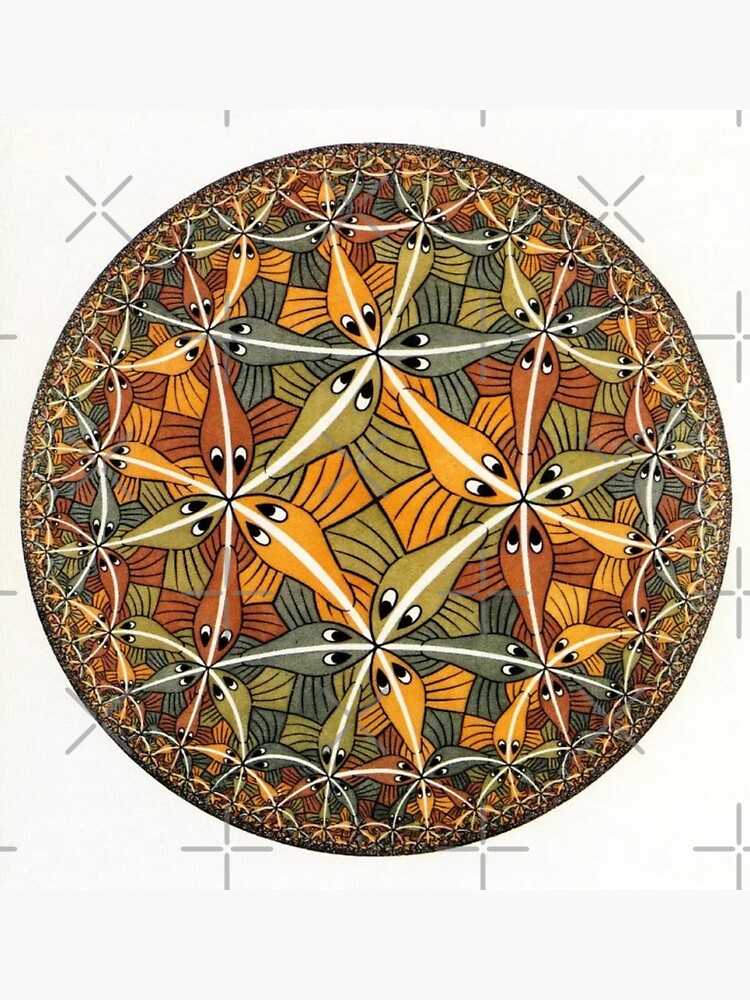 Disover Circle Limit III by Maurits Cornelis Escher Premium Matte Vertical Poster