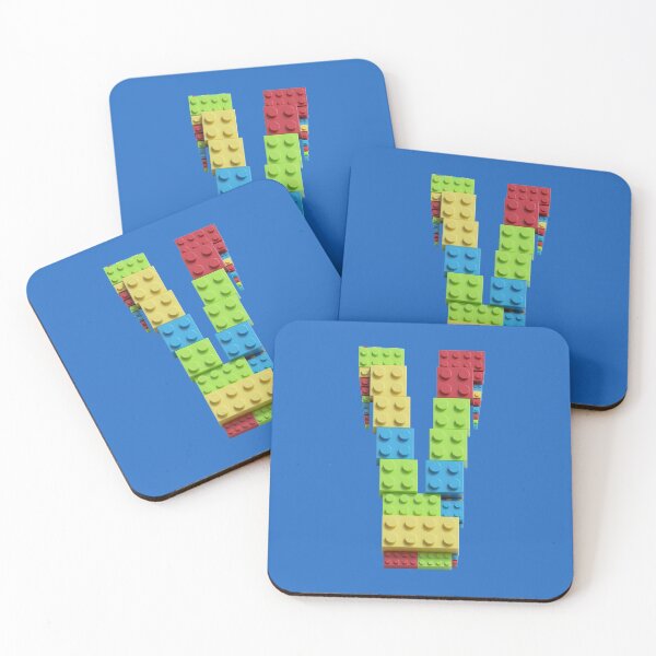 Item preview, Building Brick Initial V in Primary Colors designed and sold by TheFlyingPug.