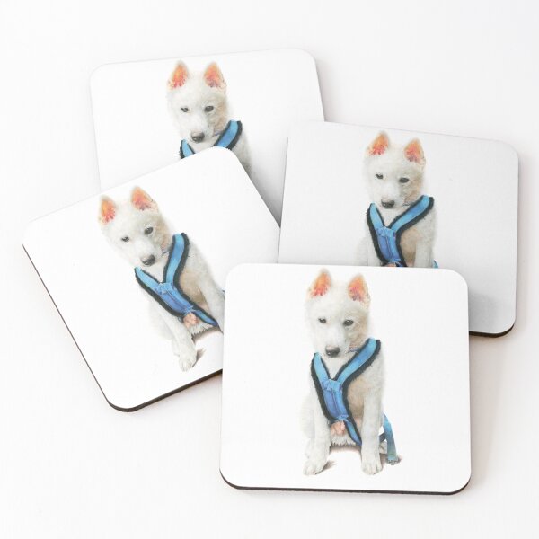 Item preview, White Husky Puppy designed and sold by LornaDandyArt.