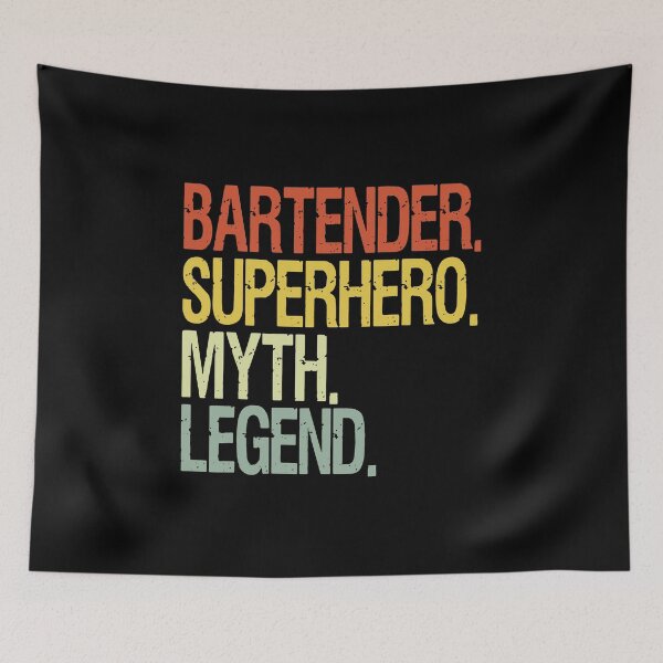 Artikelvorschau, Barkeeper Superheld Myth Legend entworfen und verkauft von Dillan-TShirt.