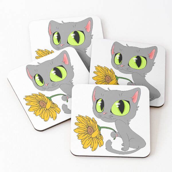 Item preview, Cute cat with Sunflower designed and sold by colorsofcherry.