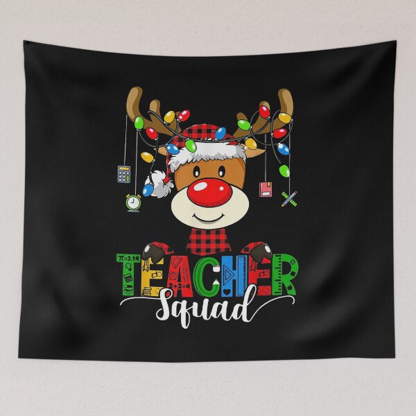 Item preview, Christmas Teacher Squad Reindeer Buffalo Plaid designed and sold by Dillan-TShirt.