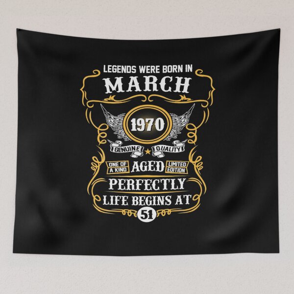 Item preview,  Legends Were Born In March 1970 51st Birthday  designed and sold by BruceSpears.