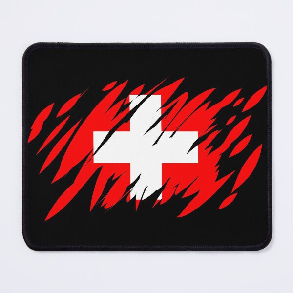 Item preview, Ripped Switzerland Flag designed and sold by TwistedEarth.