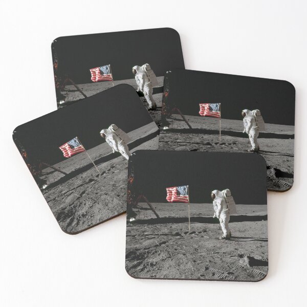 Item preview, Astronaut Edwin E. Aldrin Jr., beside the deployed United States flag during an Apollo 11 extravehicular activity on the lunar surface. Original from NASA. designed and sold by IMPHives.