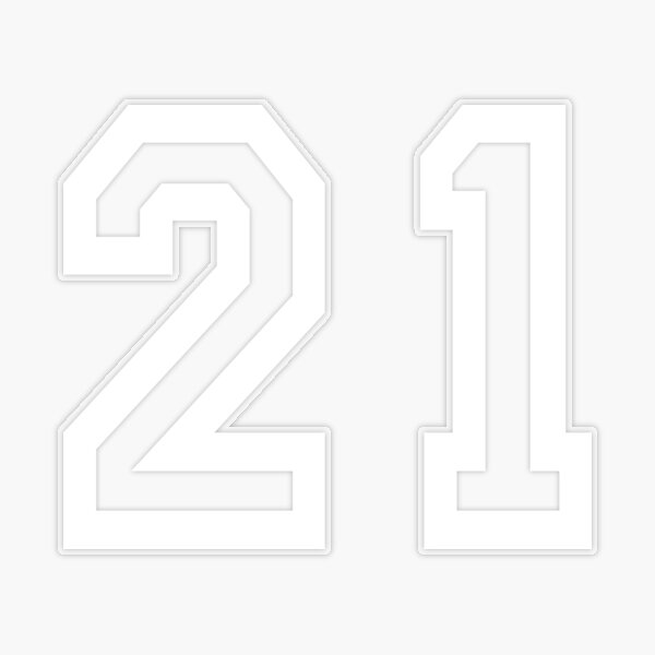 21 Classic Vintage Sport Jersey Number in Black Number on White Background  for American Football, Baseball or Basketball Stock Illustration -  Illustration of america, patriot: 140529873