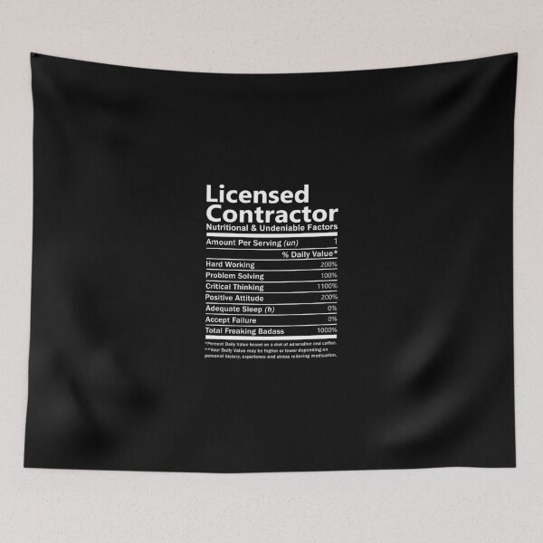 Item preview, Licensed Contractor T Shirt - Nutritional and Undeniable Factors Gift Item Tee designed and sold by oslandefren.