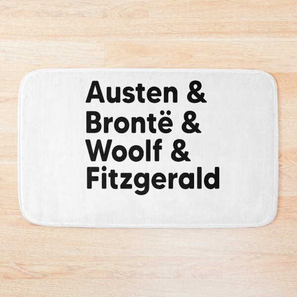 Item preview, Classic Literature Authors - Black Helvetica (Austen and Bronte and Woolf and Fitzgerald) designed and sold by Heddar Badreddine.