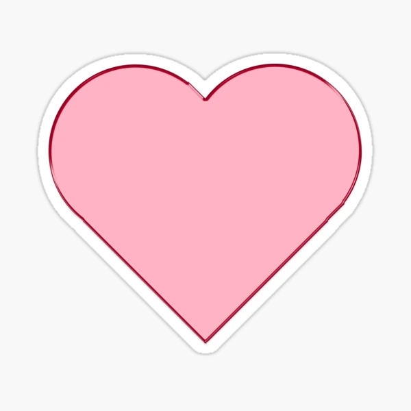 Pink heart Sticker for Sale by If-Art