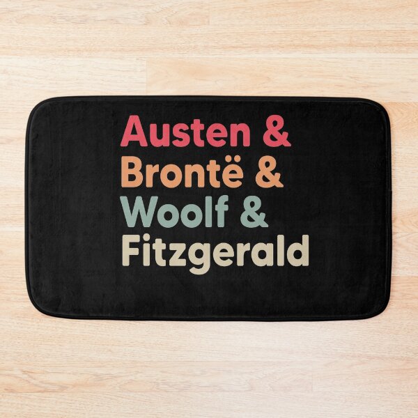 Item preview, Classic Literature Authors - Black Helvetica (Austen and Bronte and Woolf and Fitzgerald) designed and sold by Heddar Badreddine.