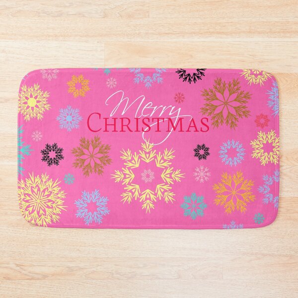 Item preview, Merry Christmas Hot Pink Multicolored Snowflakes Idea  designed and sold by Ross-Sergey.