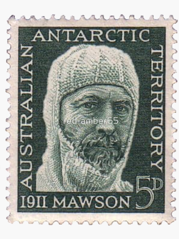 Australia Antarctic Expedition 1911 Douglas Mawson Vintage Postage Stamp Sticker For Sale By 7402