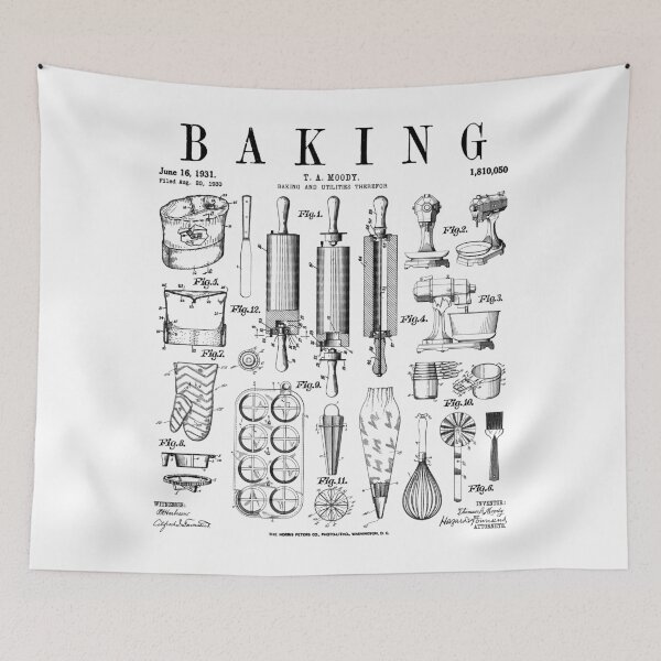 Item preview, Baking Cooking Baker Pastry Chef Kitchen Vintage Patent designed and sold by GrandeDuc.