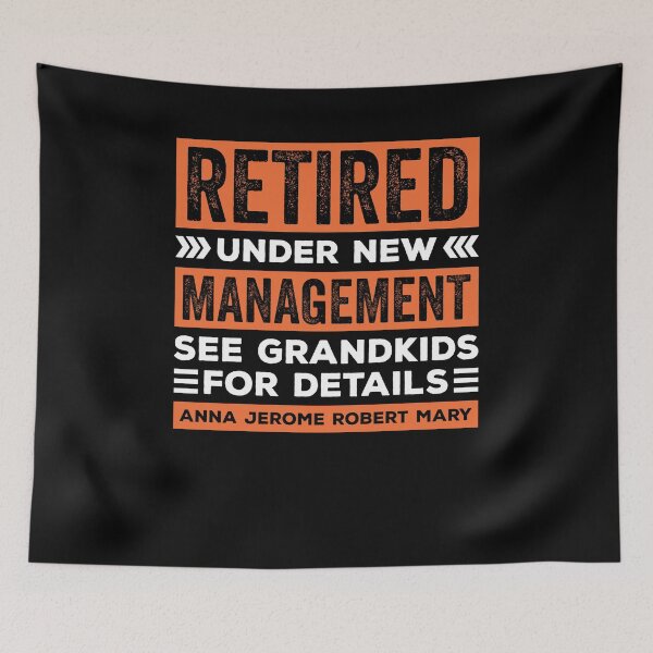 Item preview, Retired Under New Management See Grandkids For Detail Shirt, Retirement Gift For Grandpa, Gift For Granddad, Happy Retirement Grandfather designed and sold by aymob.