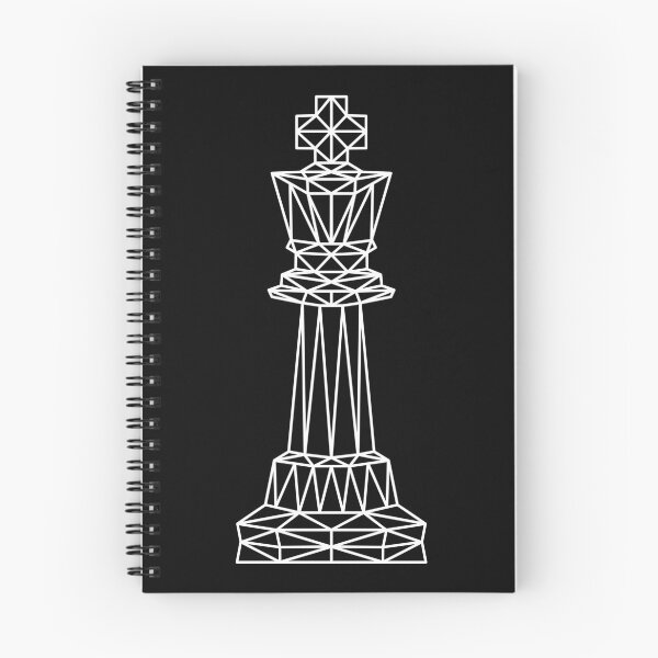 Item preview, Geometric white chess king designed and sold by felinefeelings.