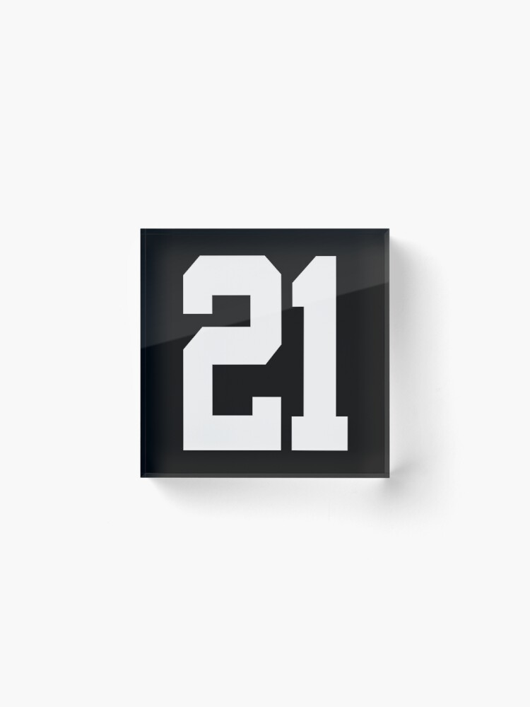 21 American Football Classic Vintage Sport Jersey Number in black number  on white background for american football, baseball or basketball Sticker