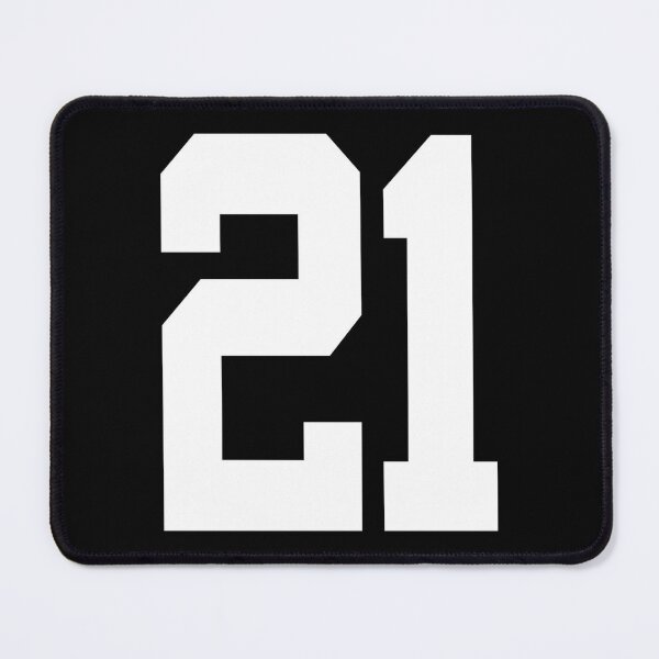 21 American Football Classic Vintage Sport Jersey Number in black number  on white background for american football, baseball or basketball Art  Print