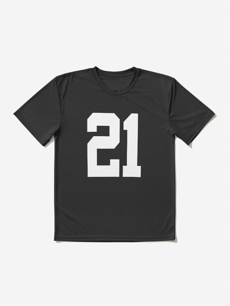 21 American Football Classic Vintage Sport Jersey Number in black number  on white background for american football, baseball or basketball Sticker