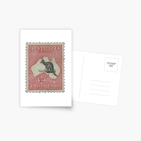 Australia Three Pence Blue Postage Stamp | Greeting Card