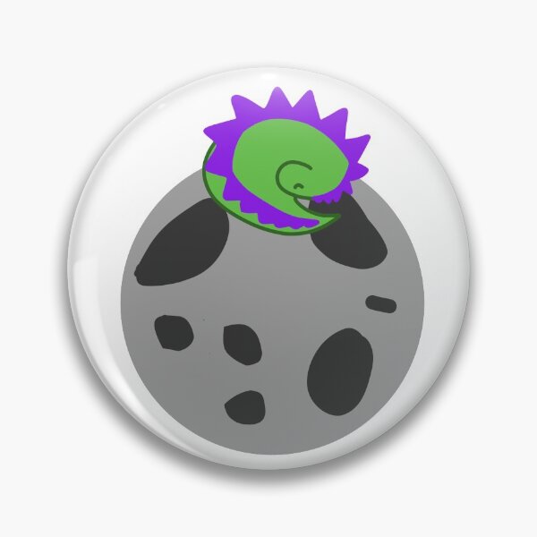 Item preview, Dino curled up on the moon.  designed and sold by KatysKraftsUK.