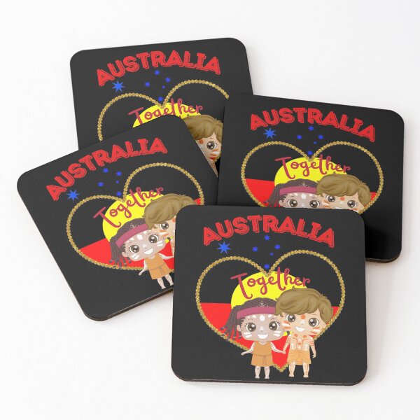 Item preview, Australia together with aboriginal flag heart designed and sold by Eva-Success.