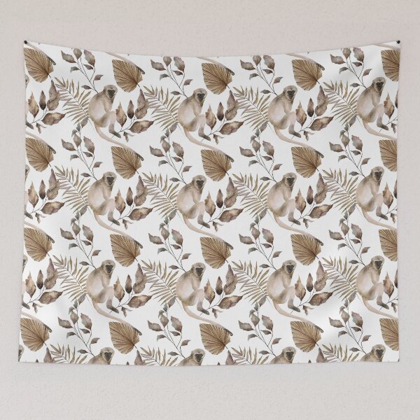 Item preview, Funky brown monkey pattern  designed and sold by Dolyaz.