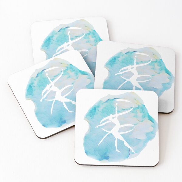 Item preview, Gymnast Silhouette Blue Explosion designed and sold by ShineAesthetic.