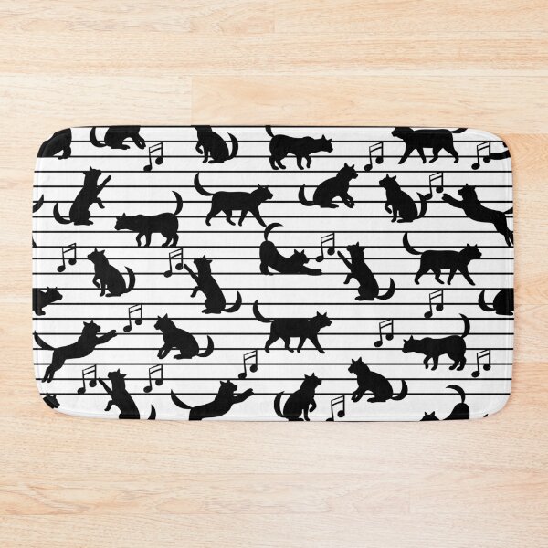 Item preview, Cute Black Kawaii Cats Funny Playing With Music Notes Socks Gift Idea For Musical Who Loves Cats designed and sold by NOorYES.