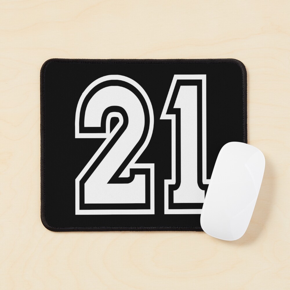 21 American Football Classic Vintage Sport Jersey Number in black number on  white background for american football, baseball or basketball Poster by  Marcin Adrian