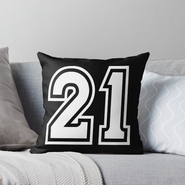 Item preview, 21 American Football Classic Vintage Sport Jersey Number in black number on white background for american football, baseball or basketball designed and sold by Marcin Adrian.