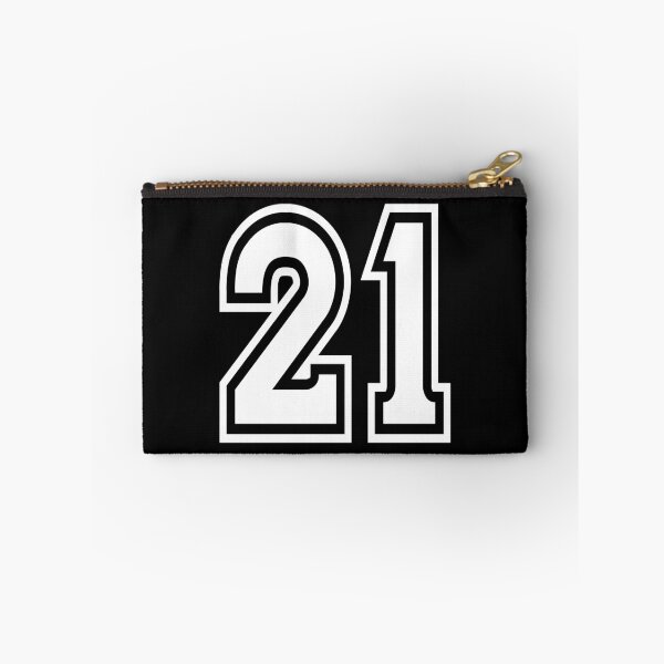 Item preview, 21 American Football Classic Vintage Sport Jersey Number in black number on white background for american football, baseball or basketball designed and sold by Marcin Adrian.
