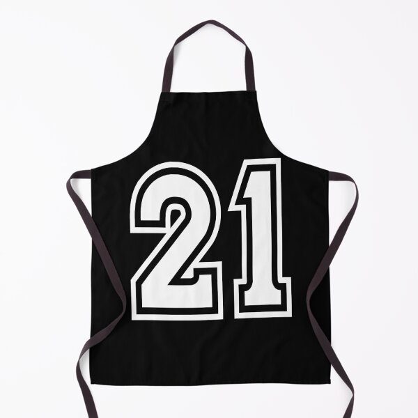 Item preview, 21 American Football Classic Vintage Sport Jersey Number in black number on white background for american football, baseball or basketball designed and sold by Marcin Adrian.