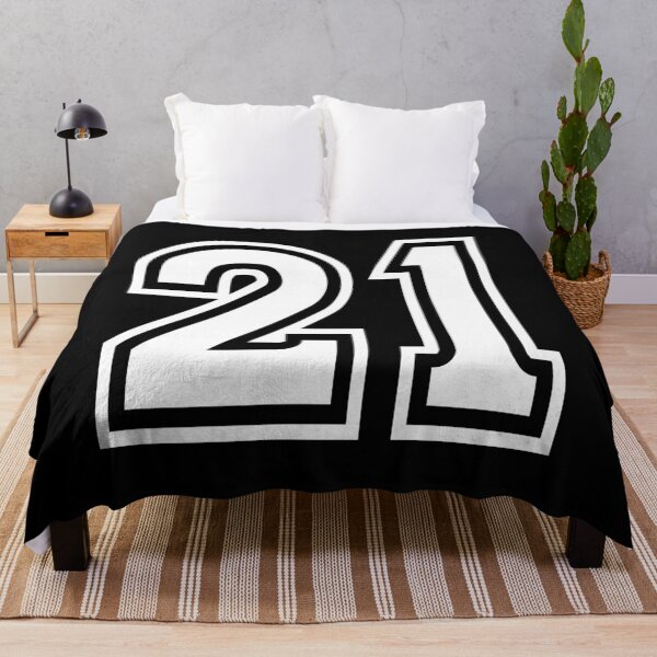 Item preview, 21 American Football Classic Vintage Sport Jersey Number in black number on white background for american football, baseball or basketball designed and sold by Marcin Adrian.