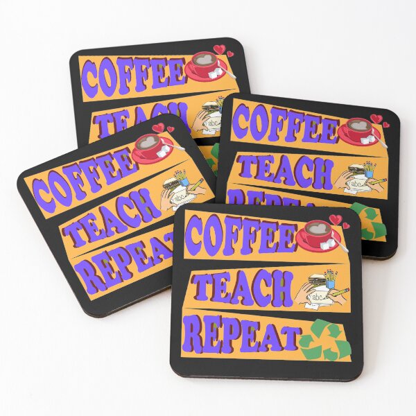 Item preview,  coffee teach repeat designed and sold by KawaiiKraze ..