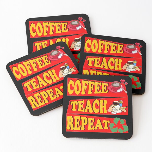 Item preview,  coffee teach repeat designed and sold by KawaiiKraze ..