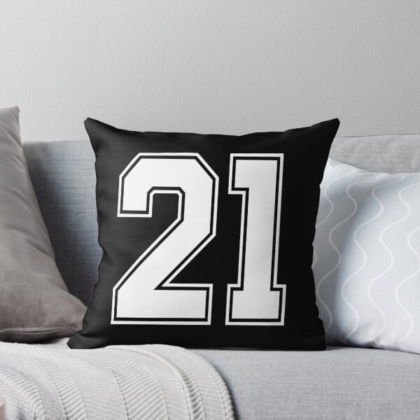 Item preview, 21 American Football Classic Vintage Sport Jersey Number in black number on white background for american football, baseball or basketball designed and sold by Marcin Adrian.