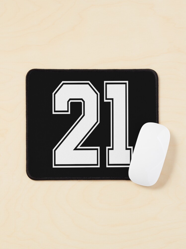 21 American Football Classic Vintage Sport Jersey Number in black number  on white background for american football, baseball or basketball Sticker